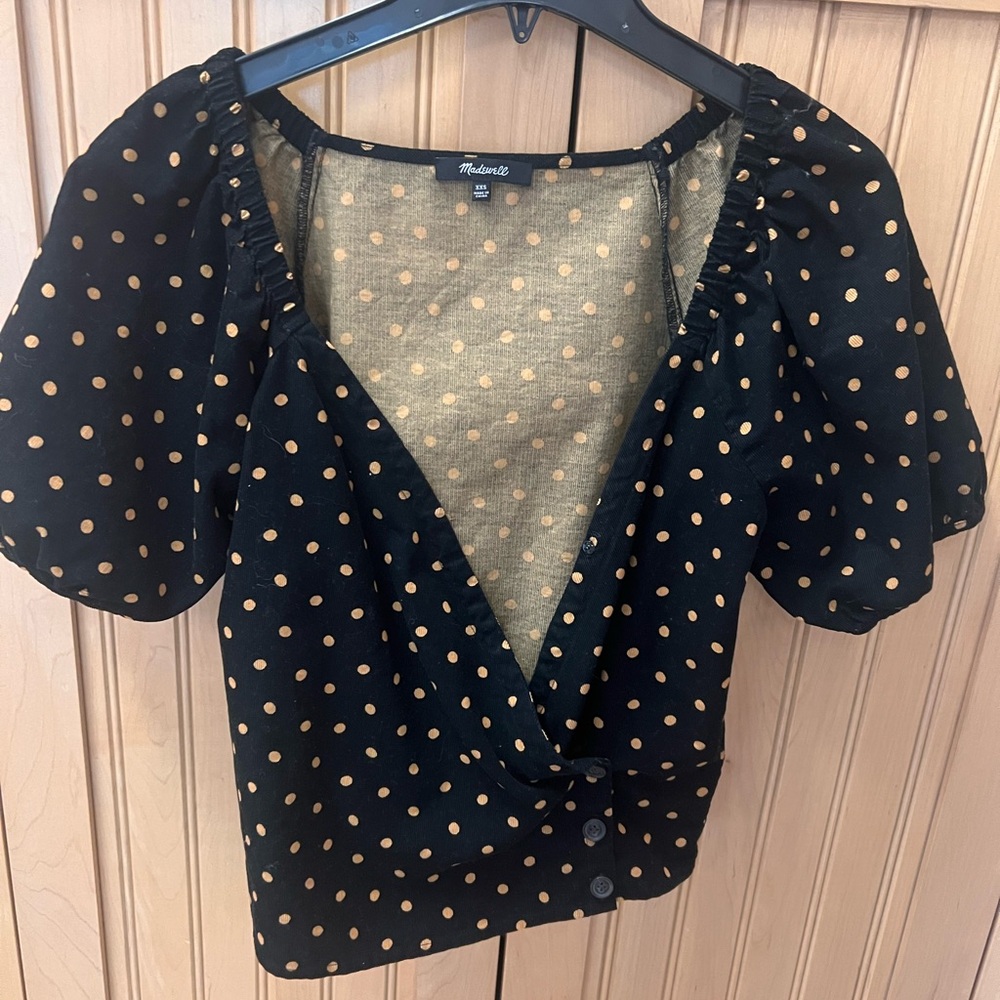Women’s Madewell Lane Polka Dots Shirt size xxs